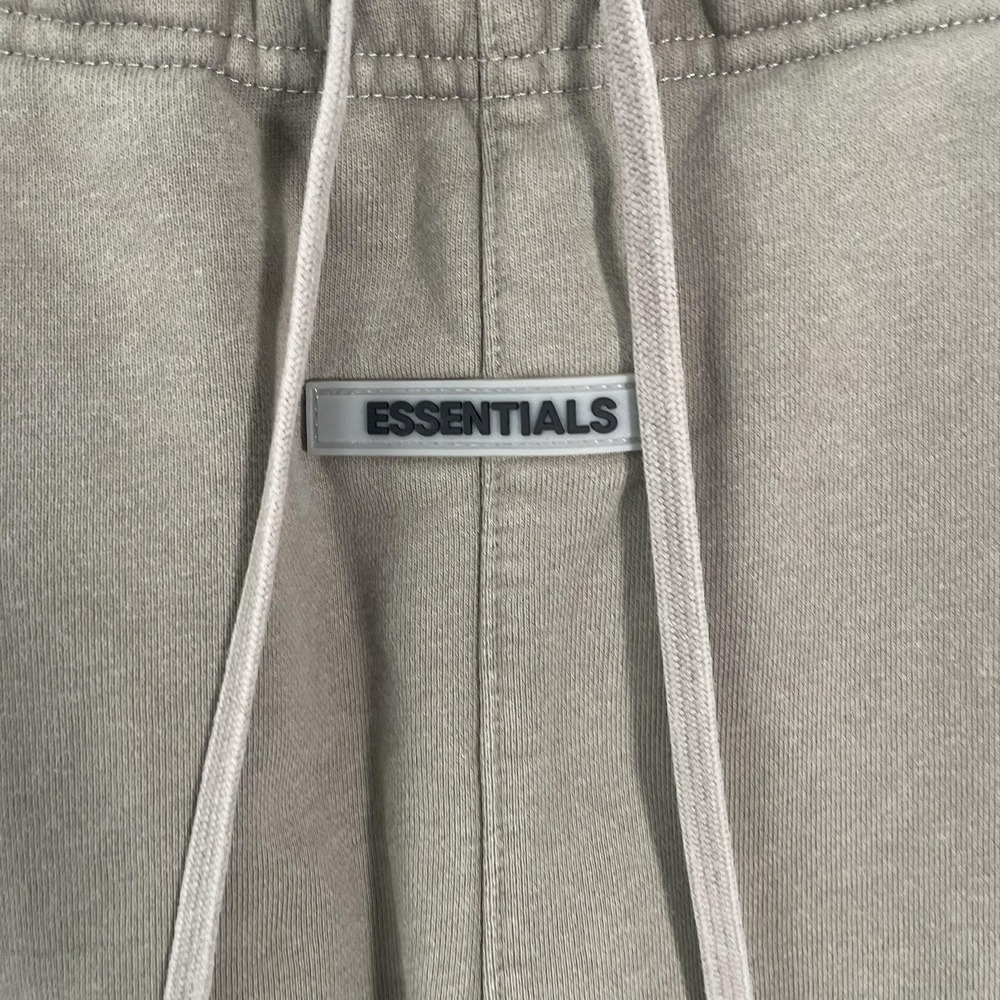 Fear Of God Essentials Pants Mens Medium Beige Fleece Sweatpants Joggers Logo - Picture 3 of 11